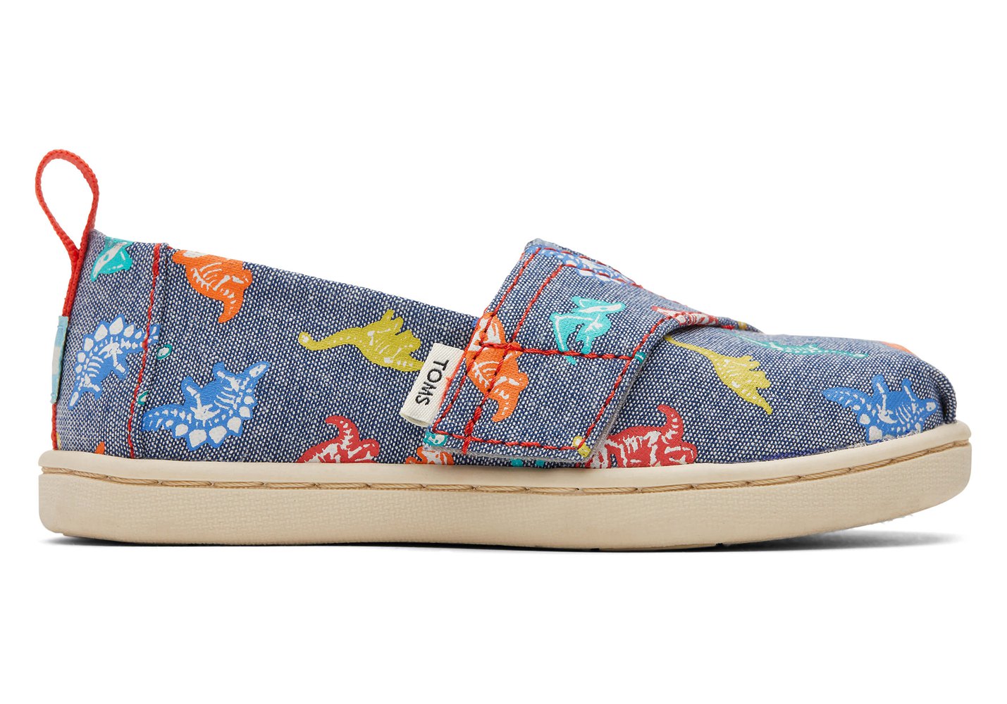 Toms Espadryle Dziecięce Granatowe - Alpargata Tiny Dino - 17JHBYLNM